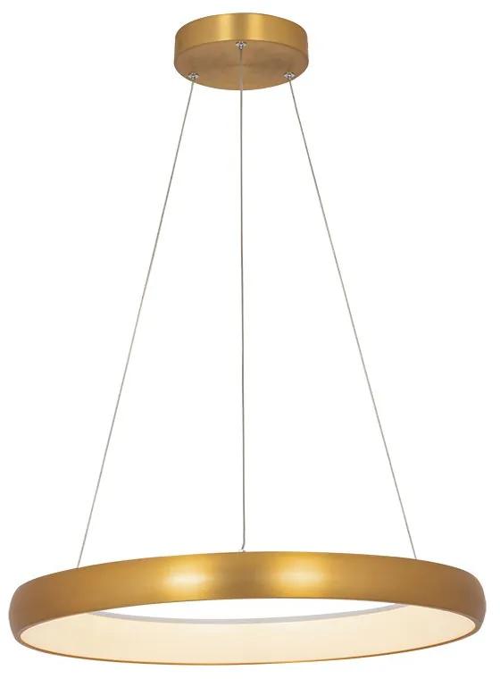 Lustra LED design modern circular Ring 60cm, Brushed Gold Matt