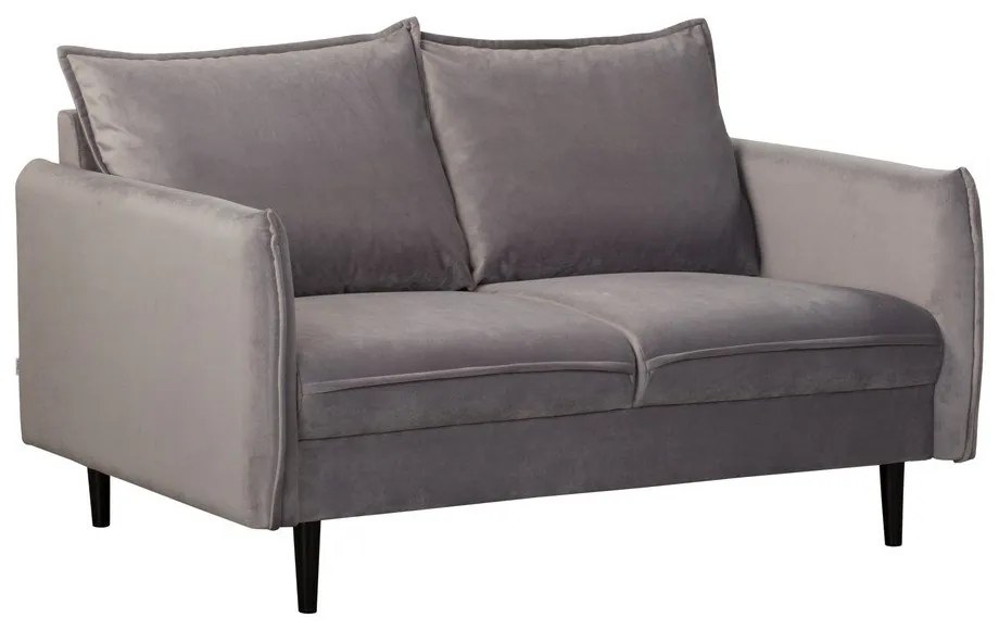 Canapea gri cu tapițerie din catifea 138 cm Juli – Ropez