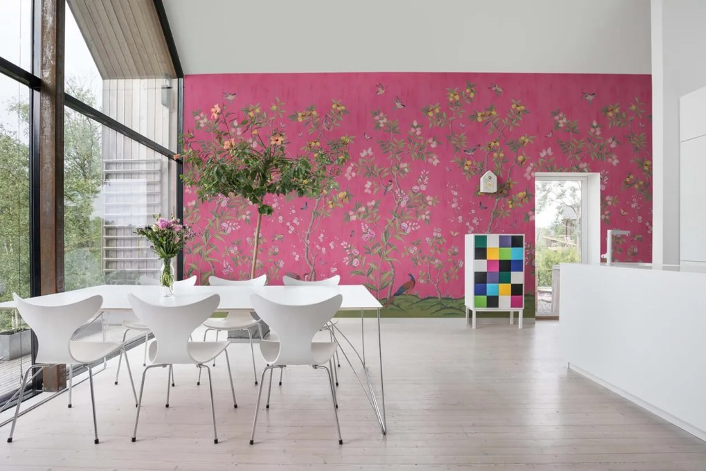 Tapet Chinoiserie Chic, Fuchsia, Rebel Walls