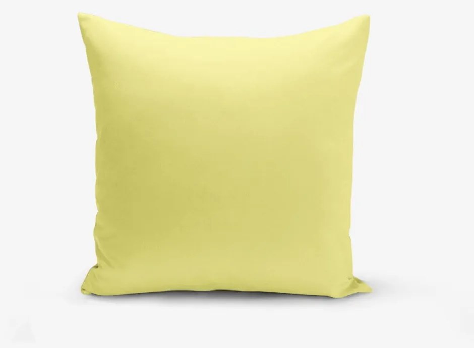 Față de pernă cu amestec de bumbac Minimalist Cushion Covers , 45 x 45 cm, galben