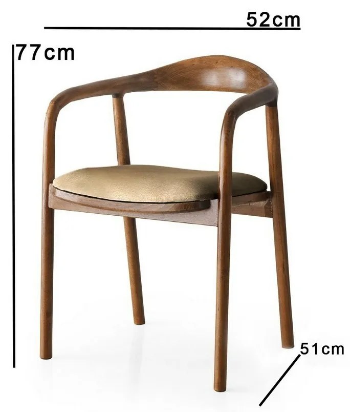 Scaun de sufragerie PA Light Brown