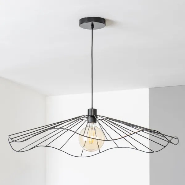 Brilagi - Lustră LED suspendată pe cablu CERIA WIRE 1xE27/40W/230V Ø 80 cm neagră