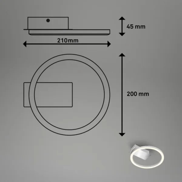 Briloner 3778-014 - Plafonieră LED FRAME LED/5W/230V Ø 20 cm crom mat