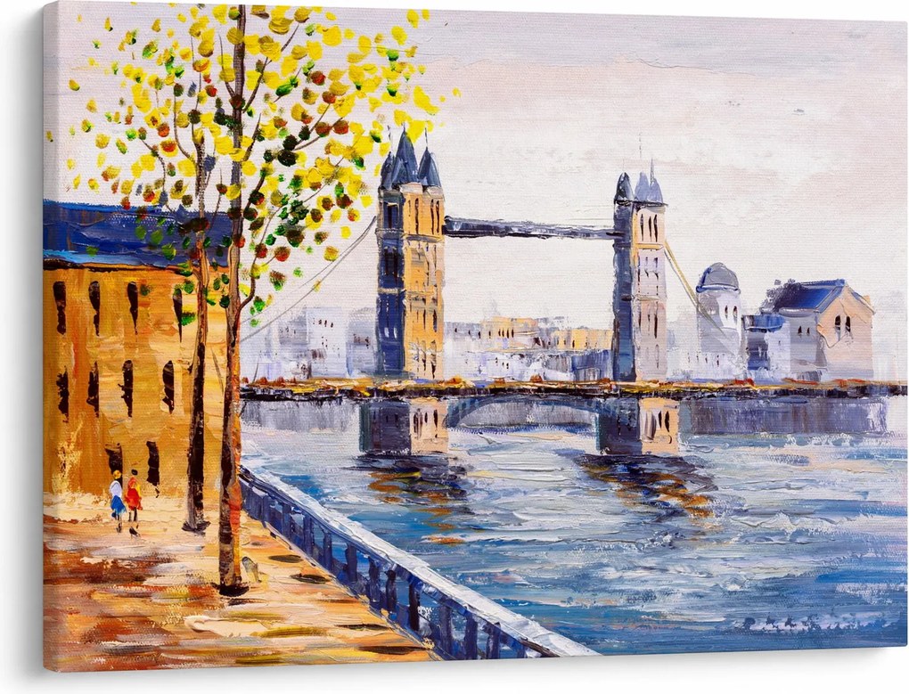 Tablou - Pictură oraș (70x50 cm)
