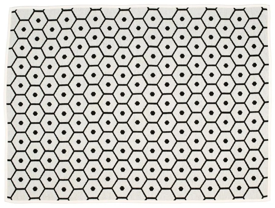 Pătură neagră din amestesc de lână 140x180 cm Honey Black – Pappelina