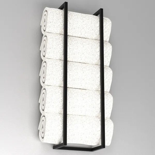 Suport de perete pentru prosoape 78x23 cm negru