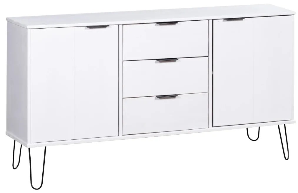 321137 vidaXL Servantă New York Range, alb, lemn masiv de pin