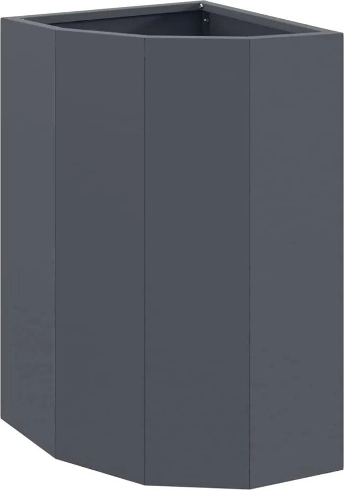 vidaXL Ghiveci de colț Antracit 30 x 30 x 50 cm Oțel