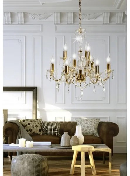 Lustră pe lanț MARIA TERESA 9xE14/40W/230V