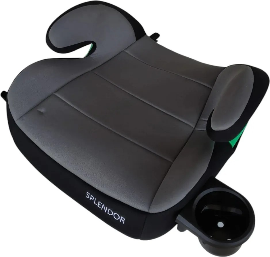 Inaltator auto XXL cu ISOFIX si suport pahar NOVOKIDS Splend'or Edition HF-02, R129 i-Size, 125-150 cm, Gri