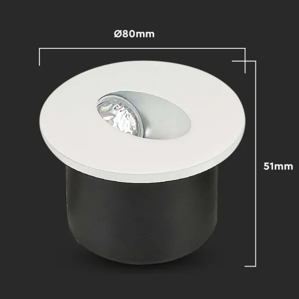 Corp de iluminat LED pentru scări LED/3W/230V 3000K alb