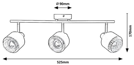 Spot Rabalux 3xE14/40W/230V