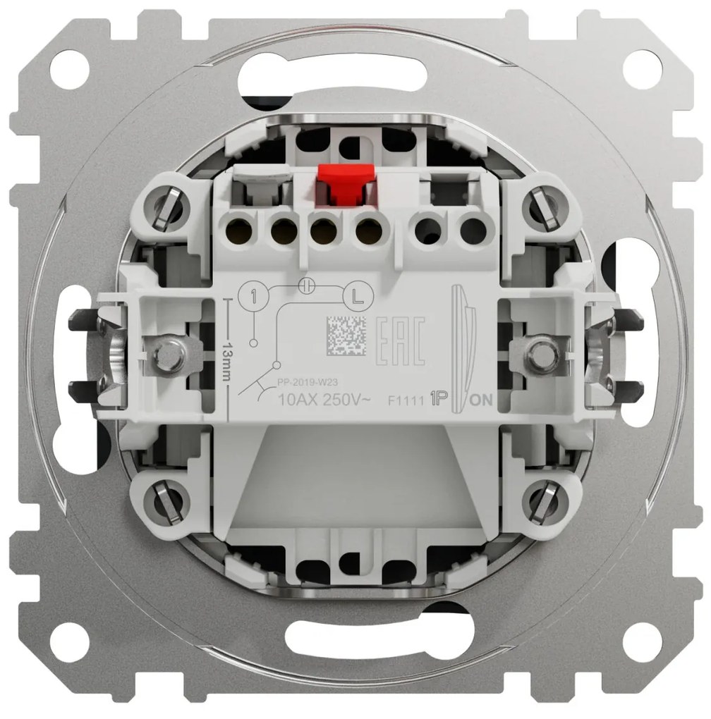 Intrerupator cu revenire, 10A, IP20, Antracit, Schneider Sedna Design