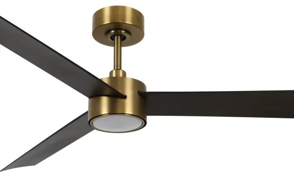 Ventilator LED dimabil Lucci air 21610549 CLIMATE 12W/230V wenge/auriu + telecomandă