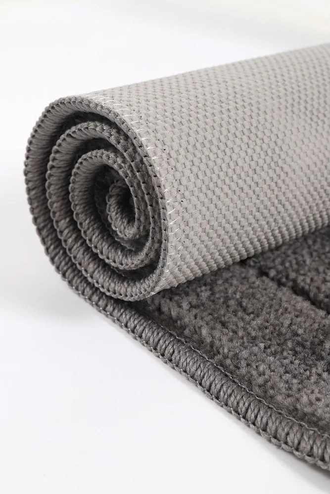 Covorașe de baie gri-antracit 2 buc. 50x80 cm Kareli – Foutastic