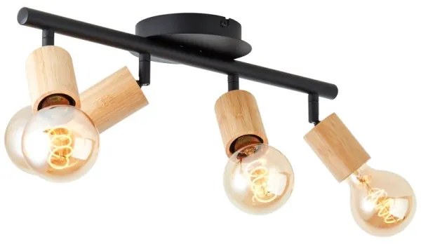 Brilliant - Plafonieră cu spoturi 4xE27/28W/230V, bambus