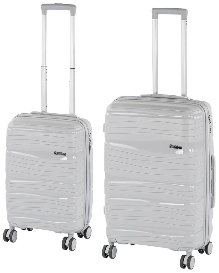 TraveLux Voyager V gurulós bőrönd szett szürke