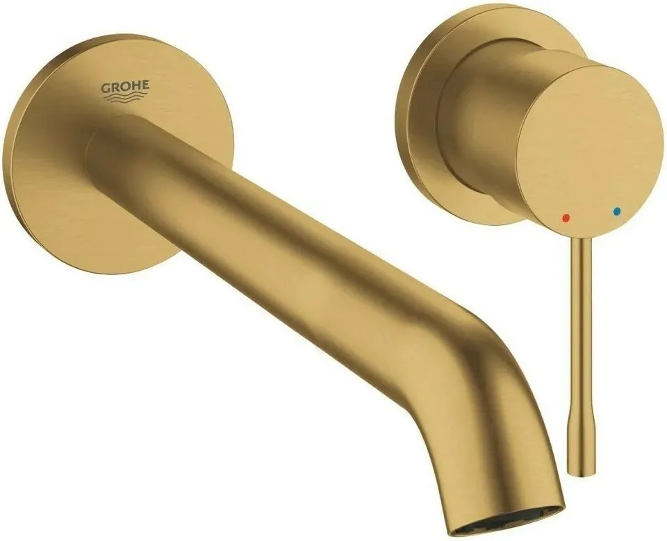 Baterie lavoar incastrata Grohe Essence 23 cm auriu periat Cool Sunrise fara corp ingropat