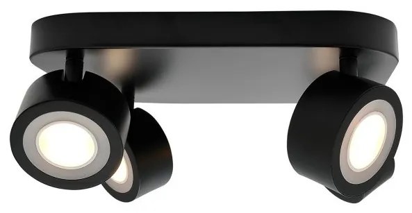 Plafoniera LED cu 4 spoturi, design modern, 3-Step MOODMAKER, Clyde 4 negru