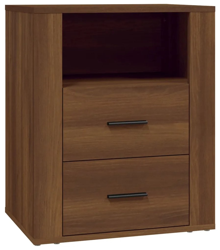 816735 vidaXL Noptieră, stejar maro, 50x36x60 cm, lemn prelucrat