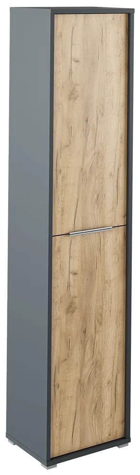 Dulap cu rafturi Hamila NEW TYP 06 (grafit + Stejar artisan). 1028759