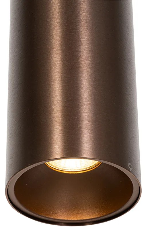 Lampă suspendată de design bronz închis - Tubo