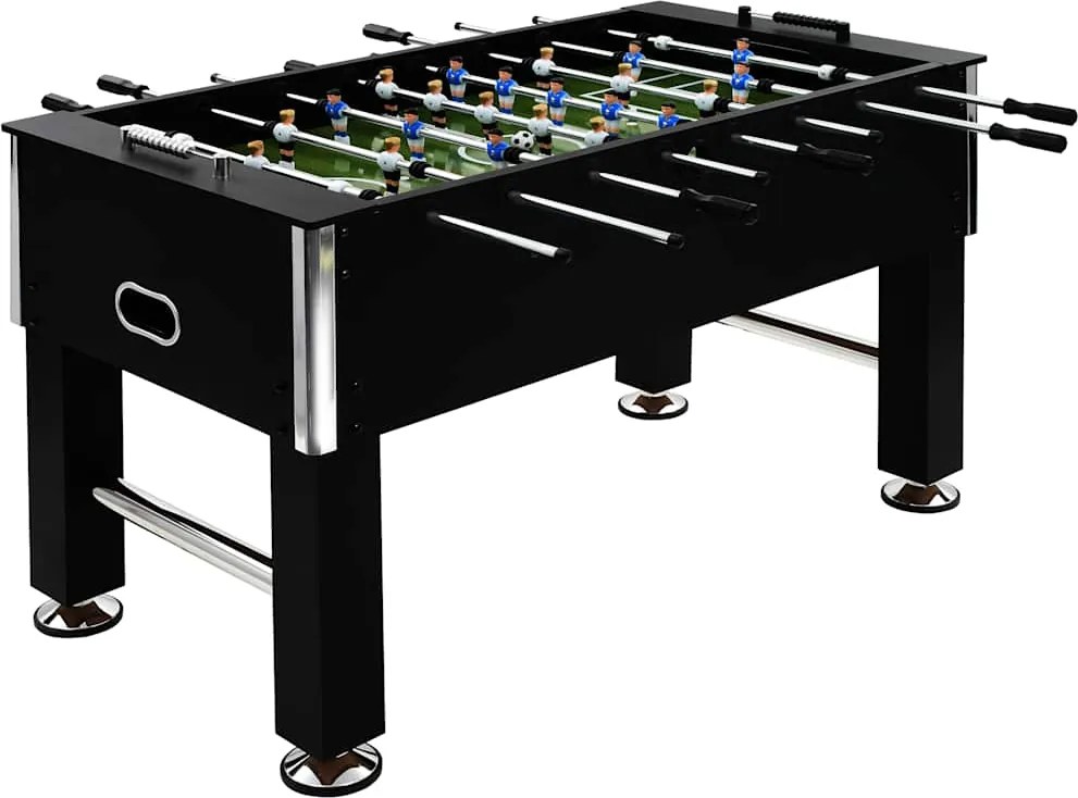 vidaXL Masă de fotbal, negru, 140 x 74,5 x 87,5 cm, oțel, 60 kg