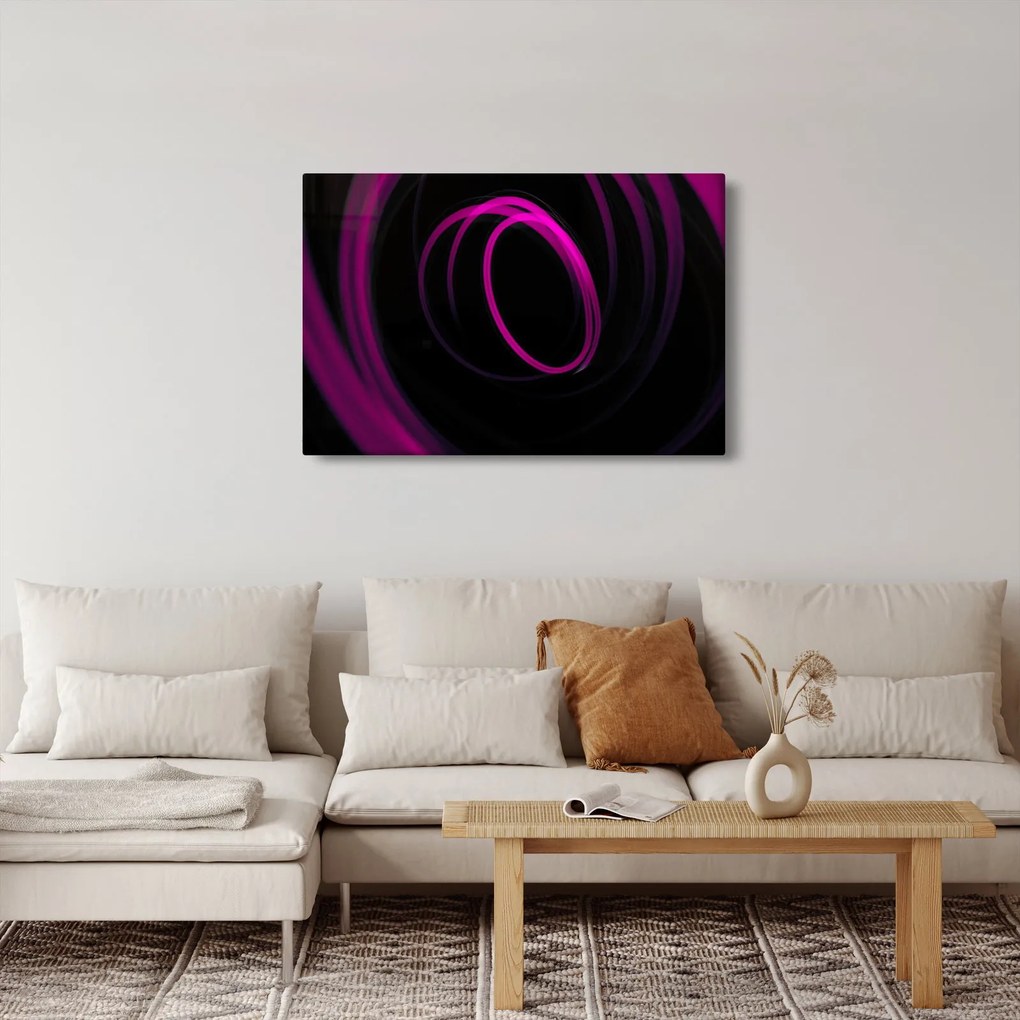 Tablou - linii violete (90x60 cm)