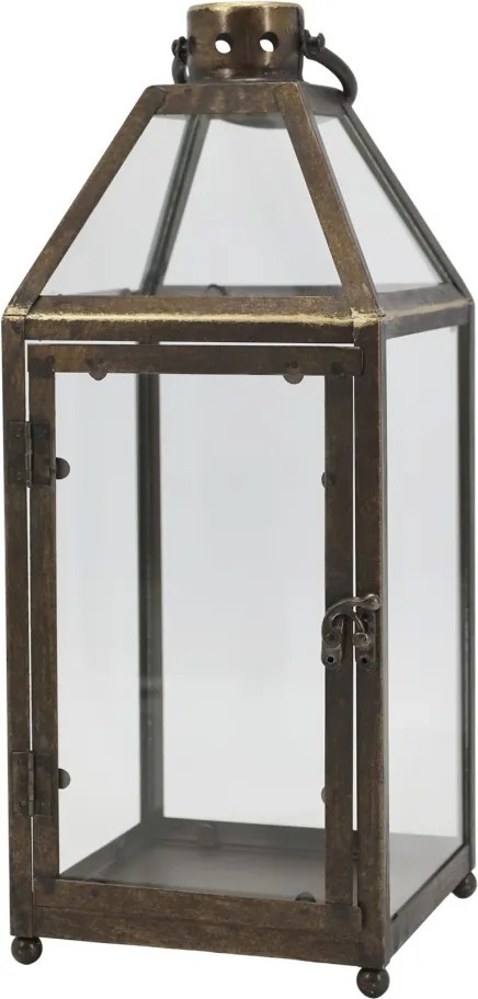 Felinar din alama antichizata, H45 cm