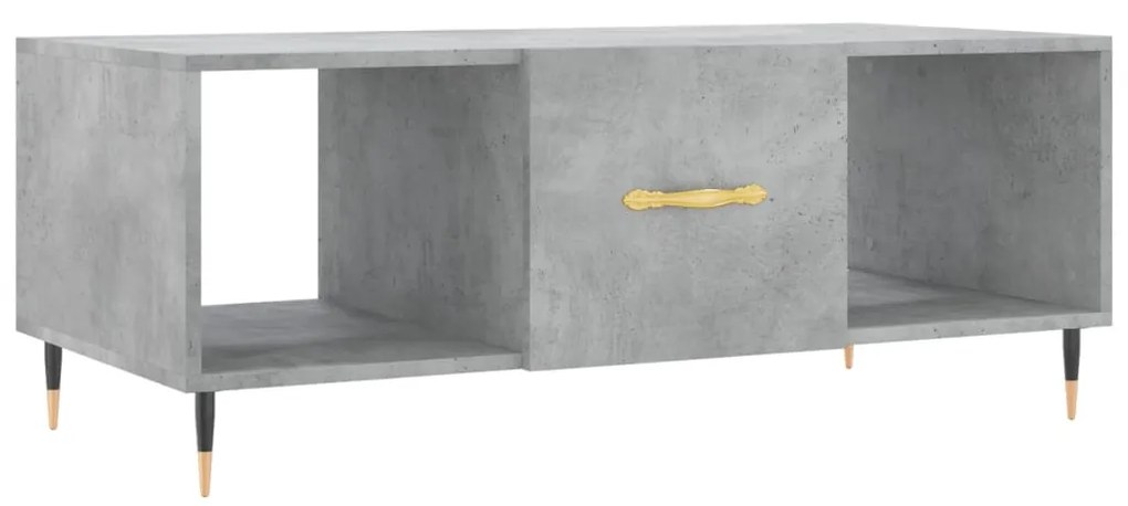 829280 vidaXL Măsuță de cafea, gri beton, 102x50x40 cm, lemn prelucrat