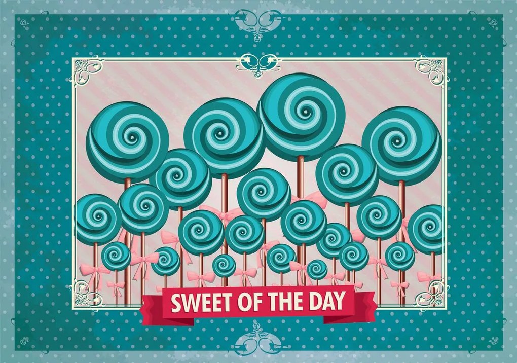 Fototapet - Sweet Pin Up Lollies (254x184 cm)
