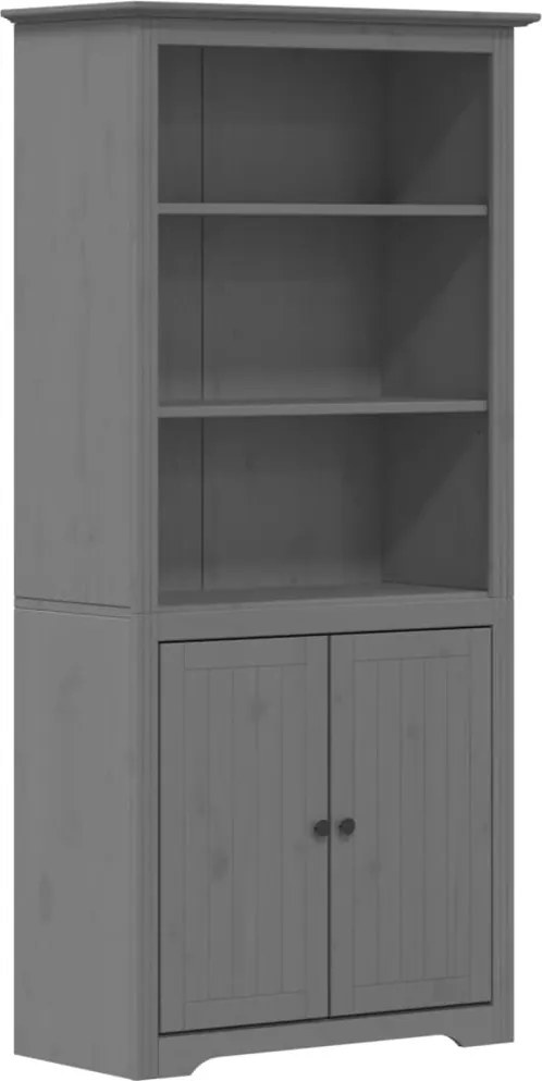 vidaXL Bibliotecă "BODO", gri, 82x40x173 cm, lemn masiv de pin