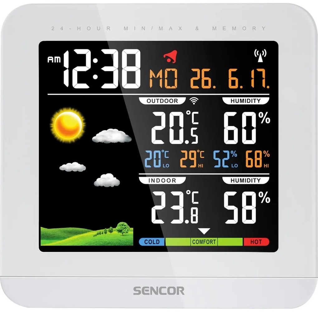 Stație meteo Sencor SWS 5600 cu wirelesssenzor, alb