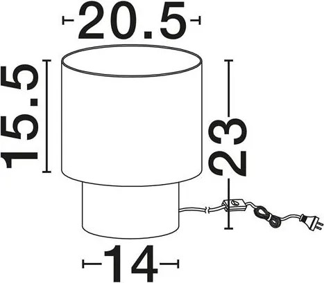 Veioza, Lampa de masa cu abajur alb SYRIN