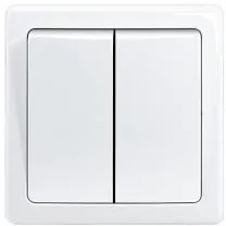 Intrerupator dublu alb incastrat SWING ABB