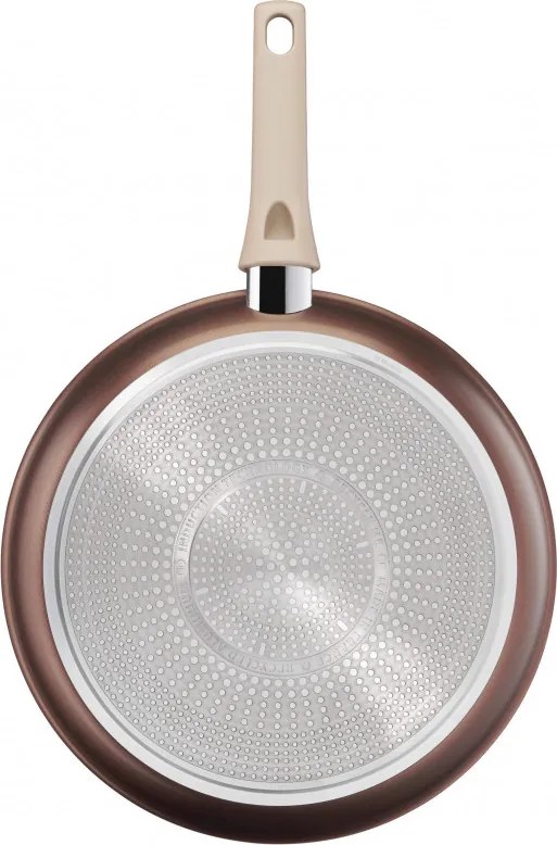 Tigaie Tefal Eco-Respect G2540602, 28 cm, Strat antiaderent din titan, Thermo-Fusion, Thermo-Signal, Inductie, Bronz/Maro