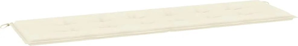 vidaXL Pernă de bancă de grădină, crem, 180x50x3 cm, textil oxford