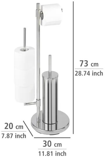 WENKO 22512100 - Perie WC UNIVERSALO NEO 30x73 cm inox/argintiu