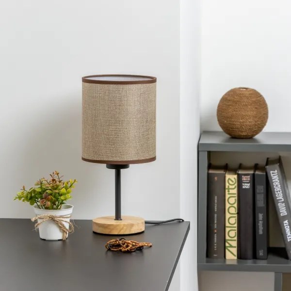 Lampă de masă Brilagi NUBILA WOOD 1xE27/25W/230V stejar/maro