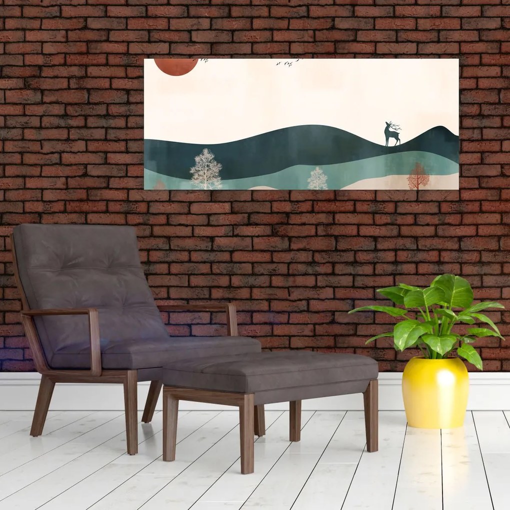 Tablou - Peisaj ilustrat (120x50 cm)