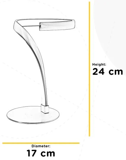 Lampă LED de masă ONLI INFINITY LED/12W/230V 4500K 24 cm crom mat