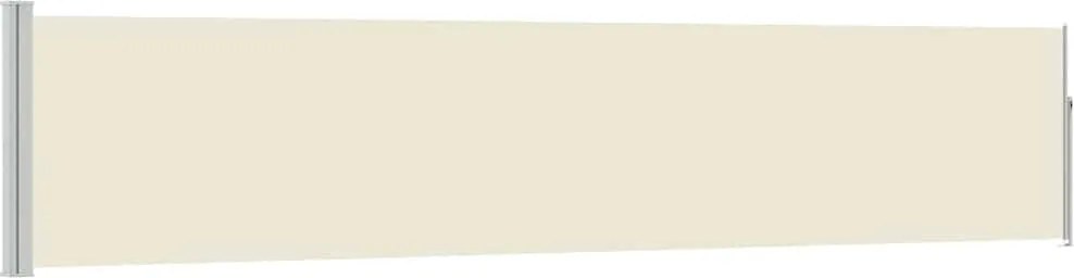 vidaXL Copertină laterală retractabilă de terasă, crem, 100 x 500 cm