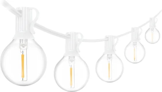 Brilagi - Ghirlandă decorativă LED pentru exterior GIRLANDA, 10 x E12, 8 m, alb, IP44, alb cald