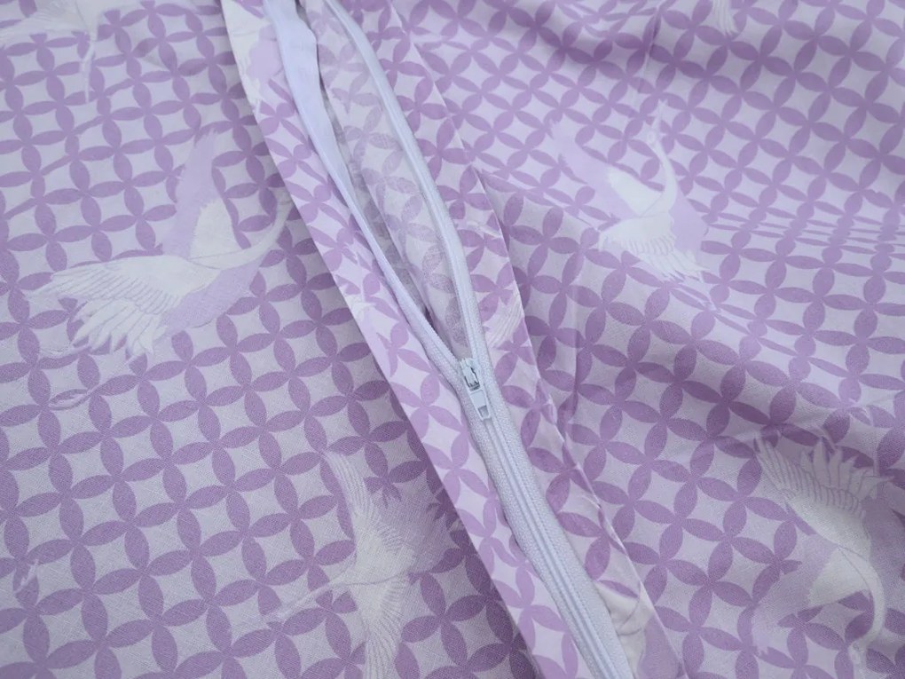 Lenjerie de pat din bumbac LILAC MEADOW mov Dimensiune lenjerie de pat: 70 x 80 cm | 140 x 200 cm