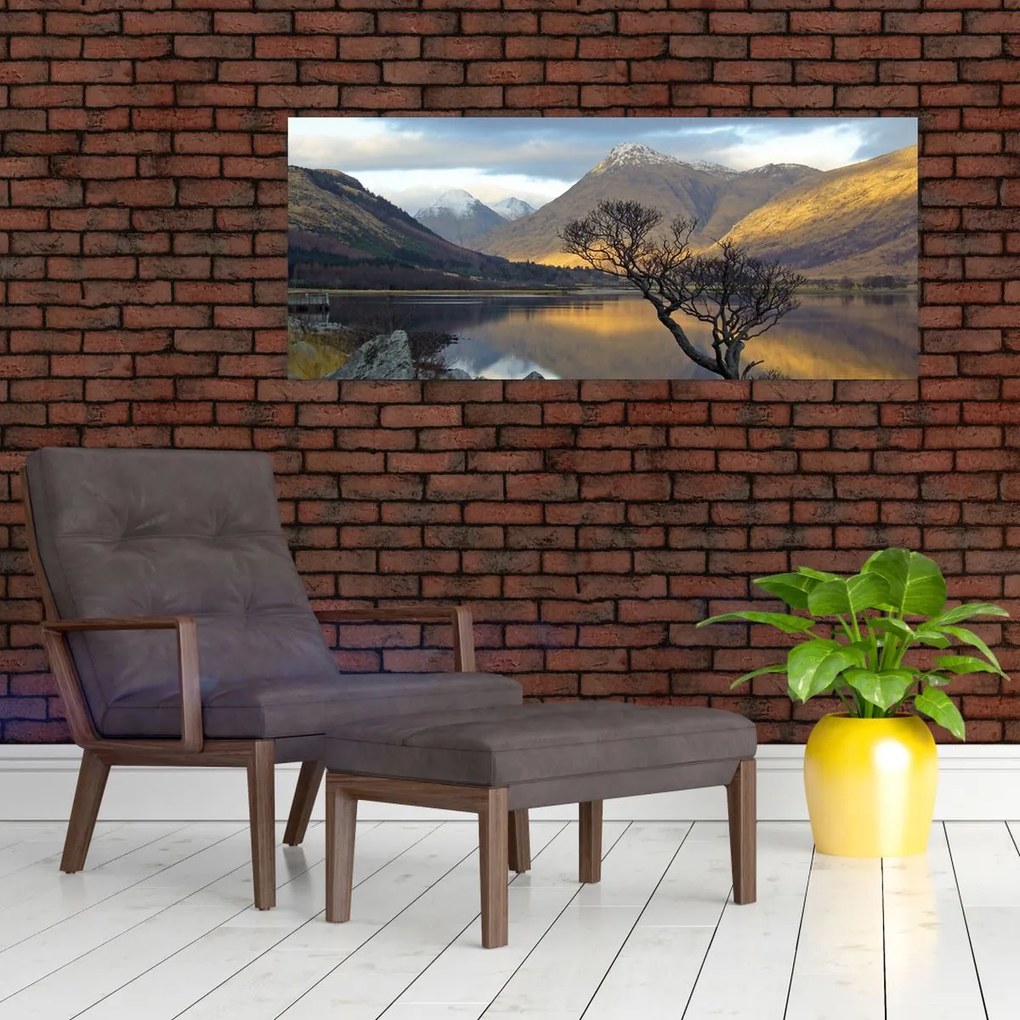 Tablou - Munții de lângă lac (120x50 cm)