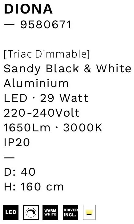 Lustra LED design modern DIONA 40cm, 3000K