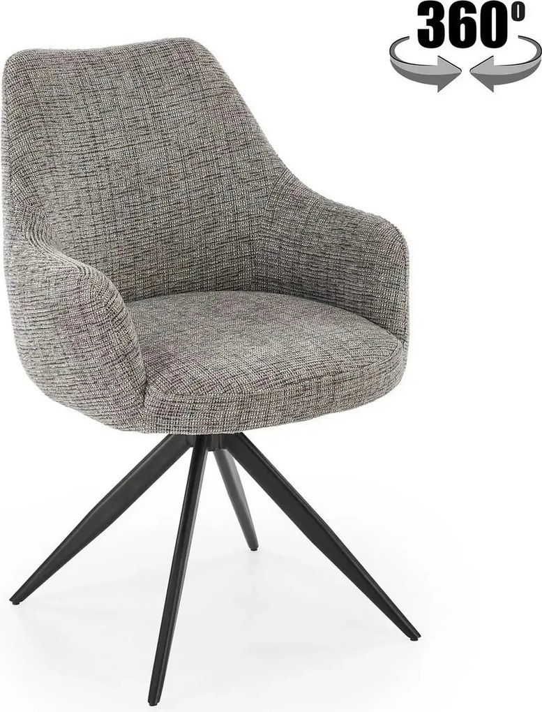 Scaun K564, gri/negru, stofa clasica/metal, 60x63x87 cm