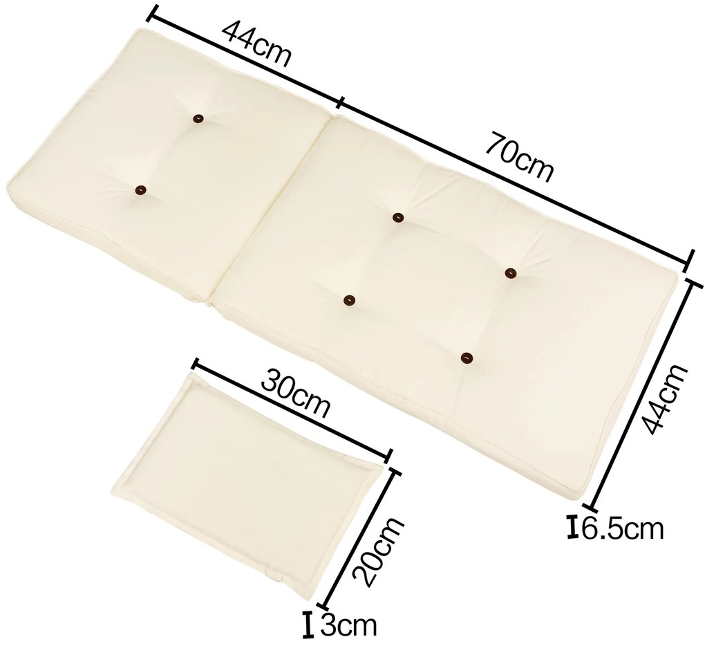 Deuba Set 2 perne - crema
