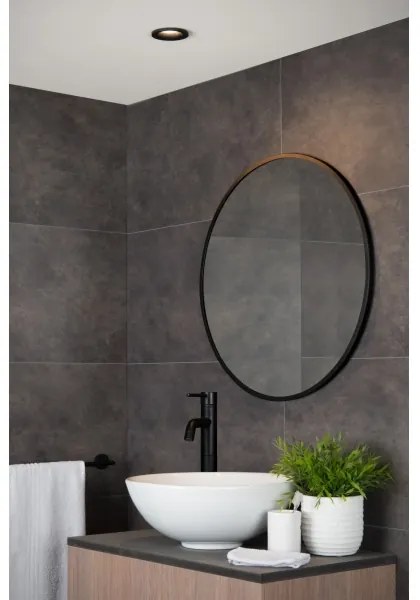 Plafonieră încastrată pentru baie ZIVA 1xGU10/5W/230V IP44 neagră Lucide 09923/01/30