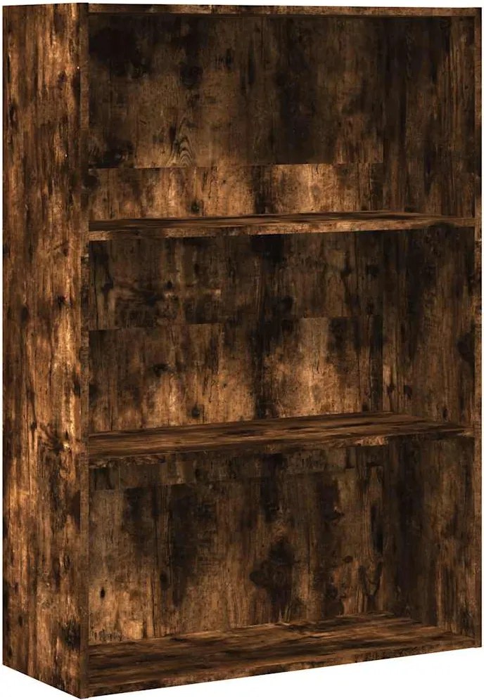 vidaXL Bibliotecă, stejar fumuriu, 80x30x114 cm, lemn prelucrat